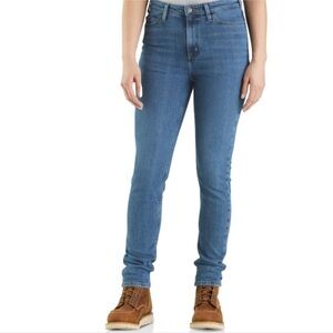Carhartt Women's Rugged Flex Jeans Slim Fit Tapered High Rise SZ 6 Regular NWT